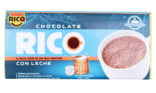 Rico Tablette de chocolat au lait guatémaltèque pour chocolats chauds