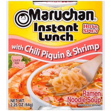 Maruchan soupe instantanée aux crevettes et piment piquin